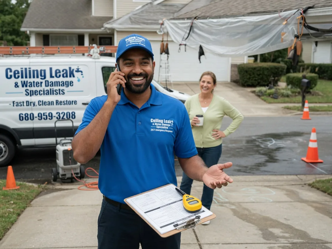 Ceiling Leak Cleanup Poolville, TX FAQs
